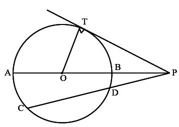 In The Given Figure Diameter AB And Chord CD Of A Circle Meet P PT Is