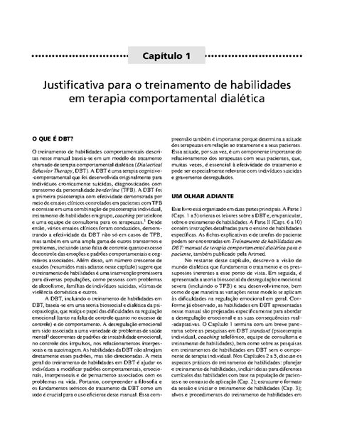Justificativa para o treinamento de habilidades em terapia