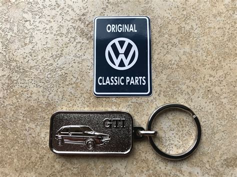 Mk Mk Golf Gti Tintop Metal Keyring Key Fob Vw Golf