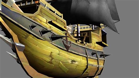 D Model Pirate War Ships Vr Ar Low Poly Cgtrader