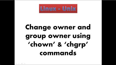 9 Linux Change Owner And Group Owner Of File And Directory In Linux