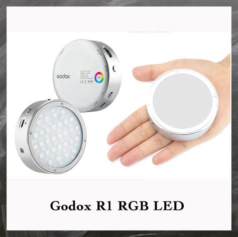 Godox R Round Mini Rgb Led Magnetic Light Silver Videography