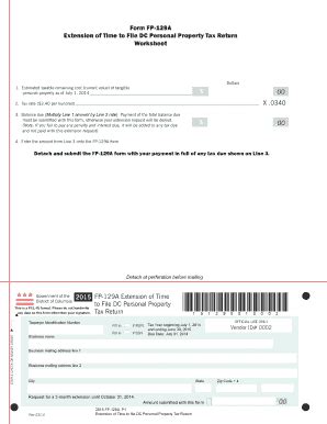 Fillable Online Otr Cfo Dc Fp A Extension Of Time To File Fill