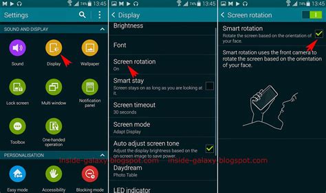 Inside Galaxy Samsung Galaxy S How To Enable And Use Smart Rotation