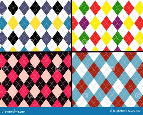 Seamless Argyle Pattern Background Stock Illustration Illustration