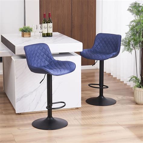 Amazon YOUTASTE Black Bar Stools Set Of 2 Adjustable Counter