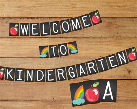 Welcome Back To School Banner Classroom Welcome Sign Kindergarten