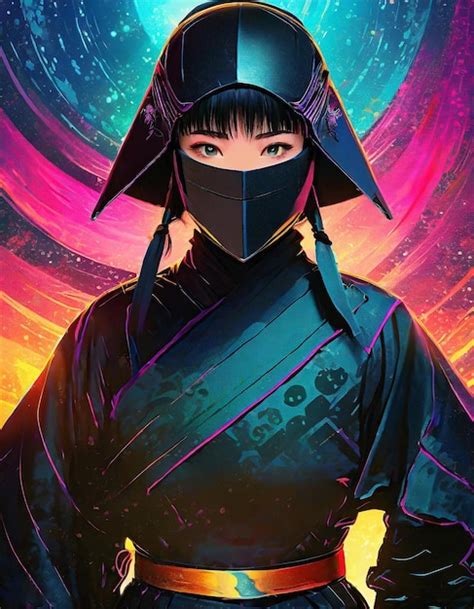 Premium Photo | Female ninja anime