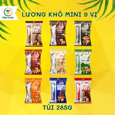 TÚI 285G Lương khô mini SBT Energy Dice 9 vị dùng ăn vặt ăn sáng