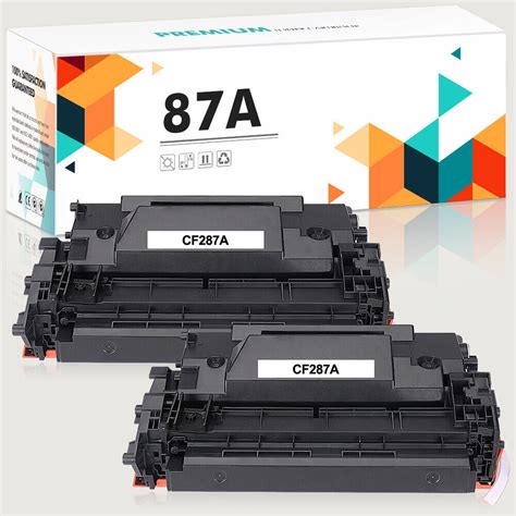 2 Pack Cf287a 87a Black Toner Compatible With Hp Laserjet Pro M501dn Mfp M527dn Ebay