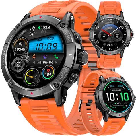 Smartwatch Zegarek M Ski Jg Smart Czarny Okr G Y Wykrywanie T Tna