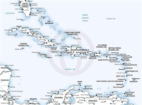 Printable Map Of Caribbean Islands - Wenda Josefina