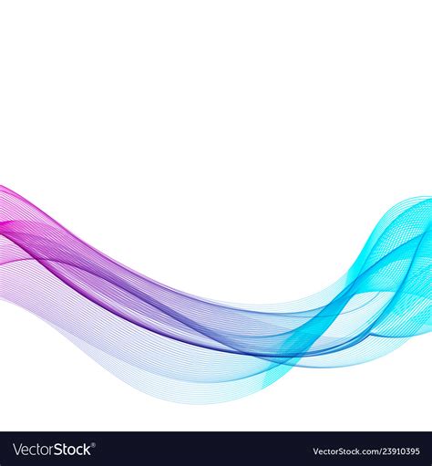 Blue abstract wave background transparent waves Vector Image