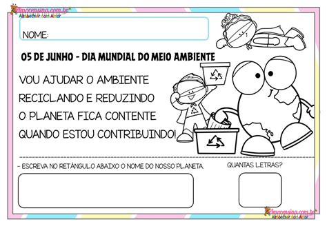 Atividades sobre Meio Ambiente Educação Infantil