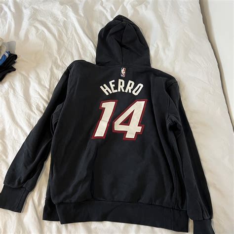 miami heat nike hoodie. herro 14. has been worn a... - Depop