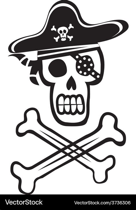 Pirate Skull And Crossbones Royalty Free Vector Image