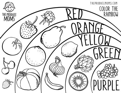 29 Famous Eat The Rainbow Colouring Page