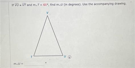 Solved If Vu Vt And Mzt Find Mzu In Degrees Use Chegg