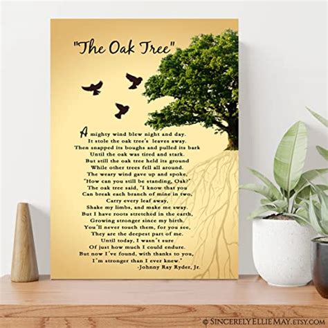 The Oak Tree Poem Wall Art The Oak Tree Poem Canvas Print Wall Decor