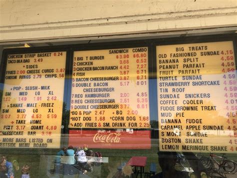 Menu At Tastee Freez Restaurant Moorhead