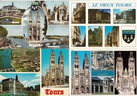 Lot De Cartes Postales Anciennes X Cm Tours Indre Et Loire Eur