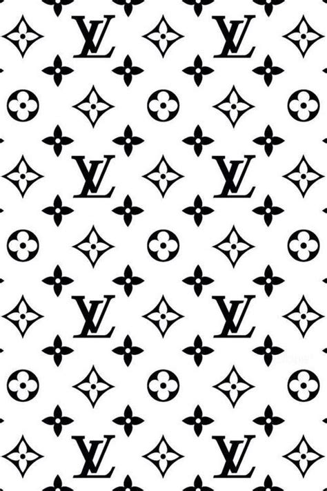 Louis Vuitton Logo Pattern Black And White | semashow.com