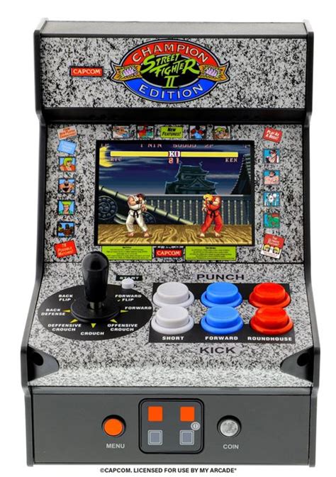 Mini Console De Jeu My Arcade Street Fighter Ii Noir Console