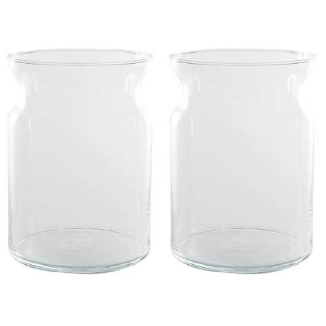 Set Van X Stuks Transparante Home Basics Vaas Vazen Van Glas X