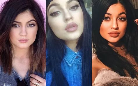 Las doce selfies que muestran la evolución de los labios de Kylie