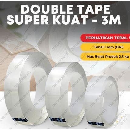 Jual Isolasi Bening Nano Tape M M M Double Dobel Doble Tip Tape