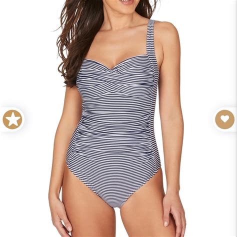 Nip Tuck Swim Nip Tuck Niptuck One Piece Striped Bathing Suit Size 8 Poshmark