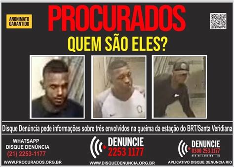 Disque Den Ncia Divulga Cartaz Fotos De Criminosos Que Atearam Fogo