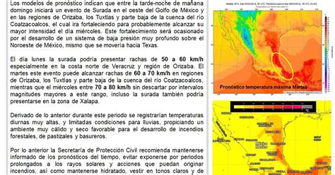 Secretaria De Protecci N Civil Veracruz Meteorolog A Aviso Especial