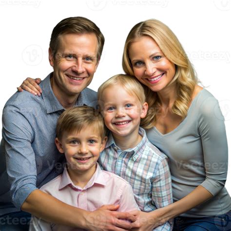 happy family portrait  loving parents  children  png
