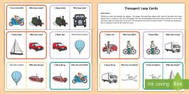 Transport Vocabulary Race Board Game Teacher Made