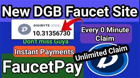 High Paying Dgb Faucet Site Unlimited Claim Every Minute Claim