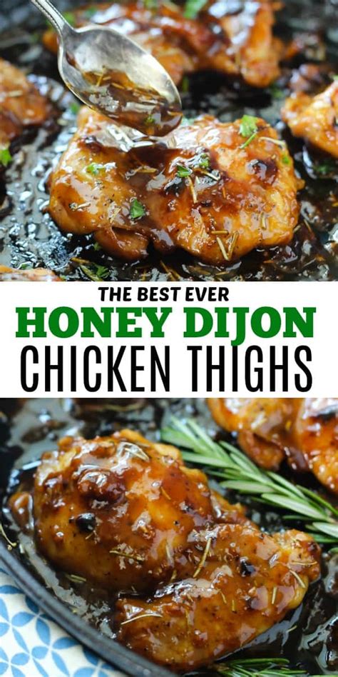 Honey Dijon Chicken Thighs Recipe Belle Of The Kitchen