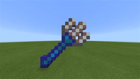 How To Make A TRIDENT Pixel Art In MINECRAFT Minecraft Pixel Art 7