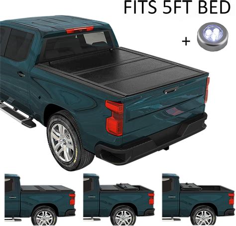 Amazon CARMOCAR Hard Tri Fold Tonneau Cover 5FT Short Bed