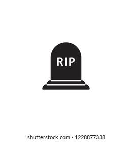 Tombstone Grave Rip Icon Stock Vector Royalty Free 1228877338