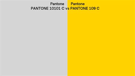 Pantone 10101 C Vs PANTONE 109 C Side By Side Comparison