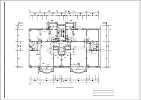 某16层2单元每单元2户住宅楼设计cad图住宅区土木在线