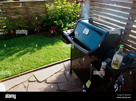 Backyard BBQ grill Stock Photo - Alamy