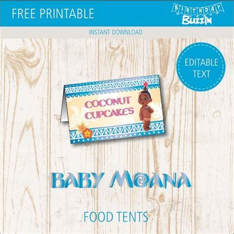 Moana Free Printable Food Labels