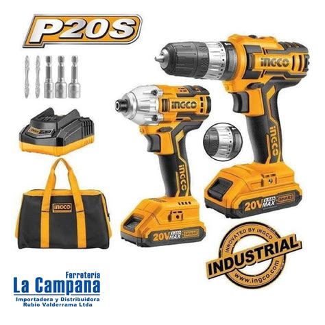 SET TALADRO INALÁMBRICO Y ATORNILLADOR DE IMPACTO INALÁMBRICO 20V