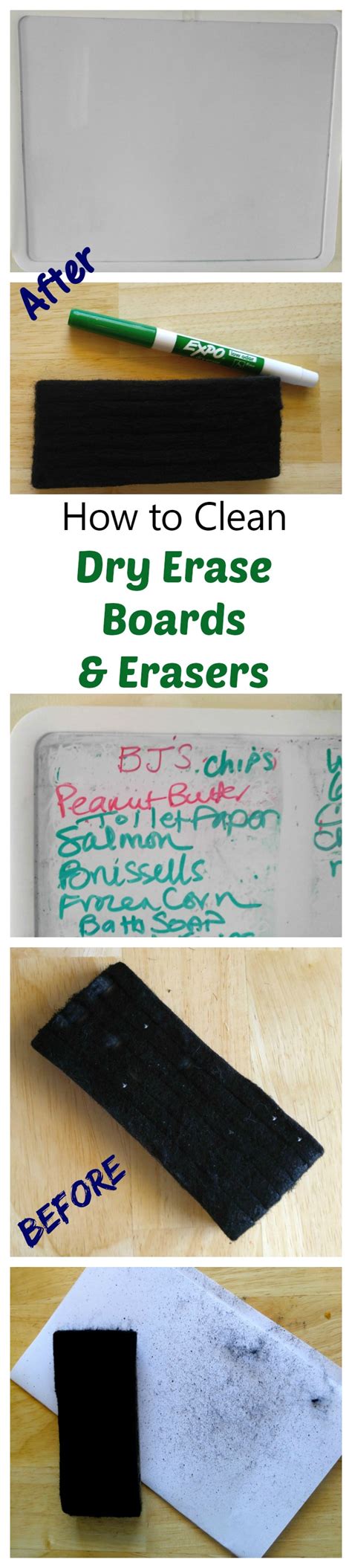 Cleaning a Dry Erase Board and Eraser