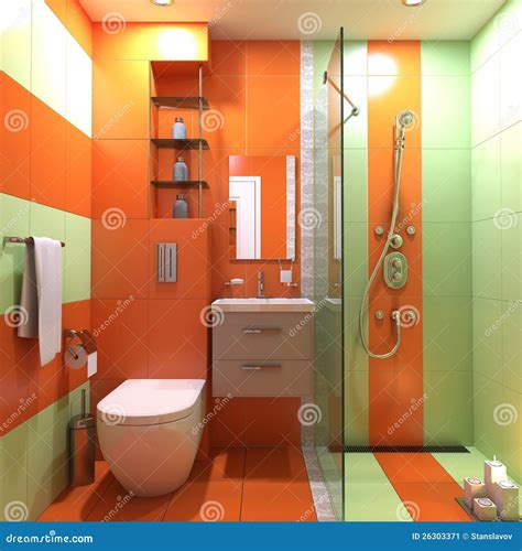 Bathroom wc scene stock illustration. Illustration of mirror - 26303371