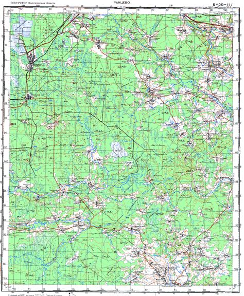 Топографическая карта O 36 117 Ранцево