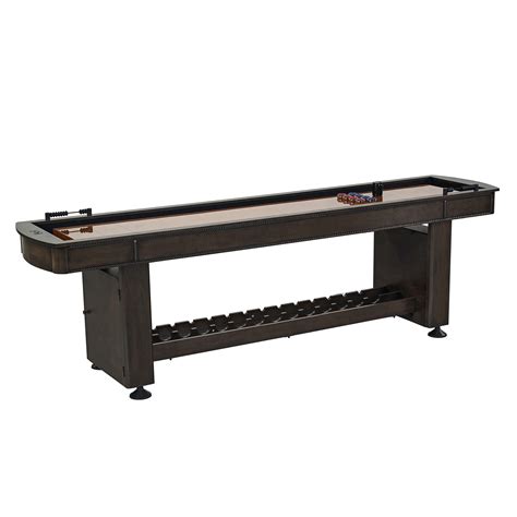 Barrington 9 Ft. Belden Shuffleboard Table with Wine Rack - MD Sports