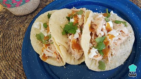 Tacos De Pollo Desmenuzado Receta Mexicana